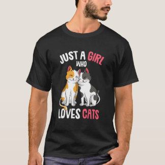 Camiseta Just A Who Loves Cats Kitty Cat
