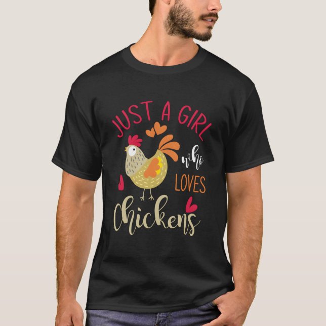 Camiseta Just A Who Loves Chickens (Frente)