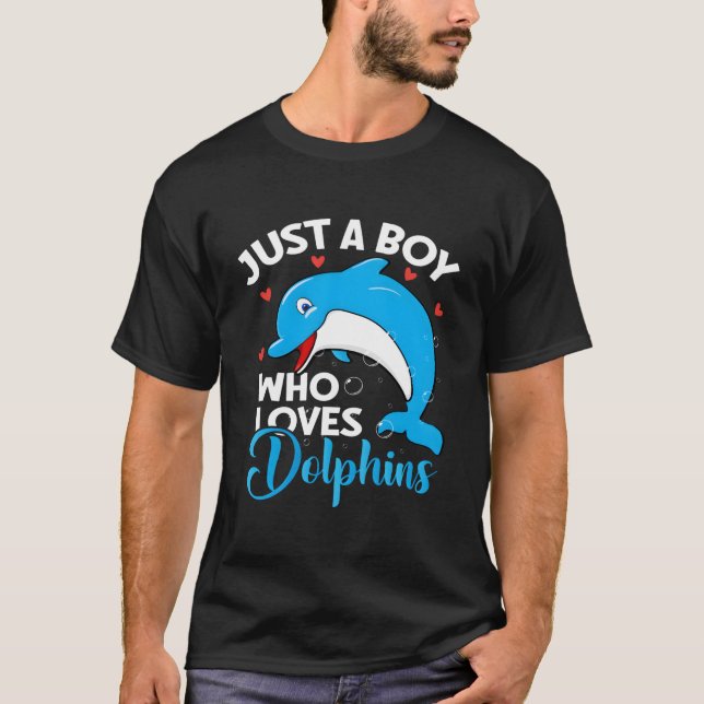 Camiseta Just A Who Loves Dolphins Dolphin (Frente)