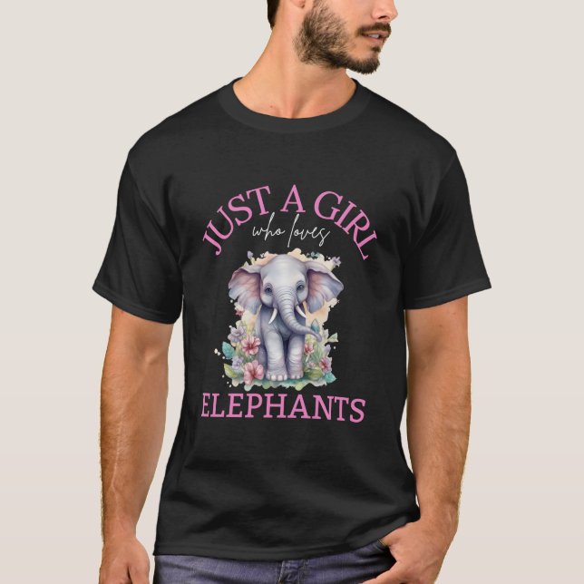 Camiseta Just A Who Loves Elephants (Frente)