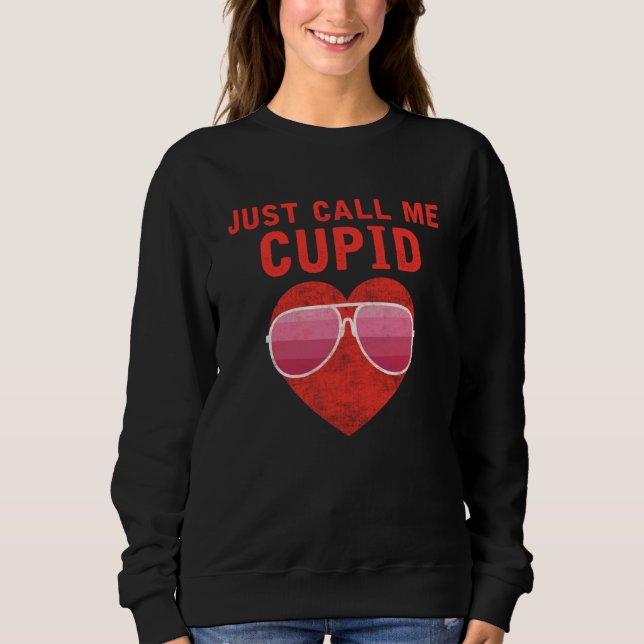 Camiseta Just Call Me Cupid Valentine's Day Couple Cute  2 (Frente)