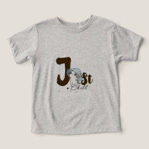 Camiseta Just Chill Grey para Mulheres – Relaxada