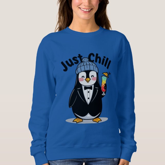 Camiseta Just Chill Penguin  (Frente)