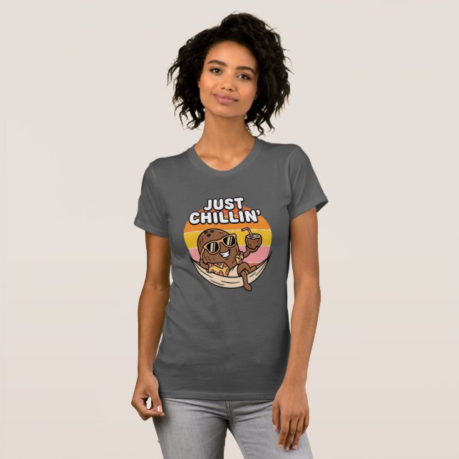 Camiseta Just Chillin Coconut – Camisa Tropical de (Frente Completa)