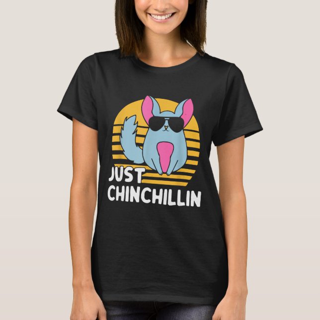 Camiseta Just Chinchillin Pet Lover Animal Vintage  (Frente)