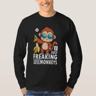 Camiseta Just Freaking Love Monkeys And Bananas With Sungla