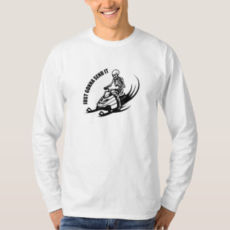 Camiseta Just gonna send it | crazy skeleton ridding snowmo