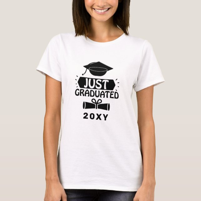 Camiseta Just Graduated Custom Year (Frente)