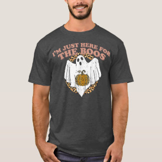 Camiseta Just Here For The Boos Funny Ghost Leopard Hallowe