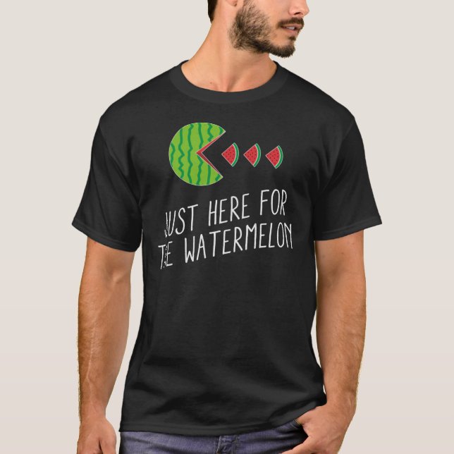 Camiseta Just Here For The Watermelon Summer Watermelon Ess (Frente)
