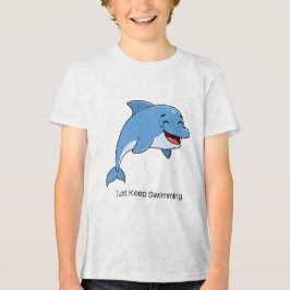 Camiseta Just Keep Swimming Dolphin Kids Shirt – Cute Ocean