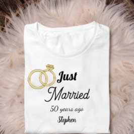 Camiseta Just married 50 year ago wedding anniversary 
