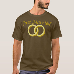 Camiseta Just married wedding rings