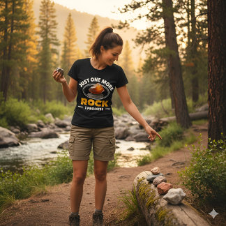 Camiseta Just One More Rock I Promise - Rocks Collecting