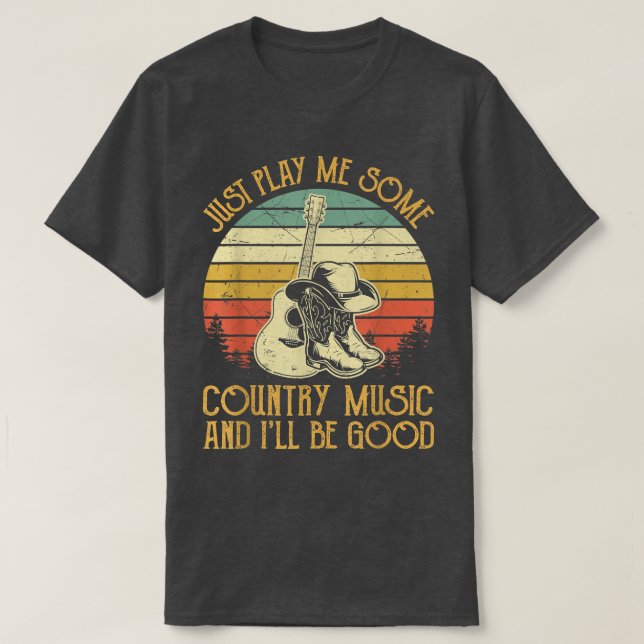 Camiseta Just Play Me Some Country Music Tshirts For Women  (Frente do Design)