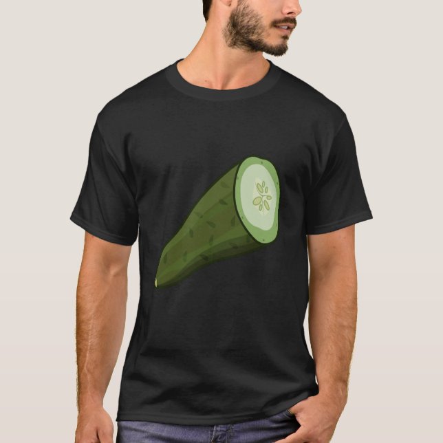 Camiseta Just Really Like Cucumbers Cucumber Pickle Vegetab (Frente)