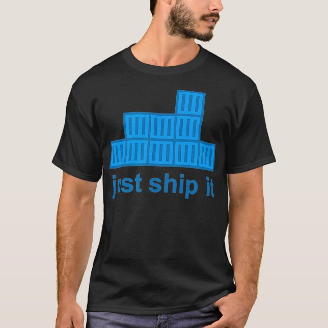 Camiseta Just Ship It Docker Hackathon Programming Tech Sta (Frente)