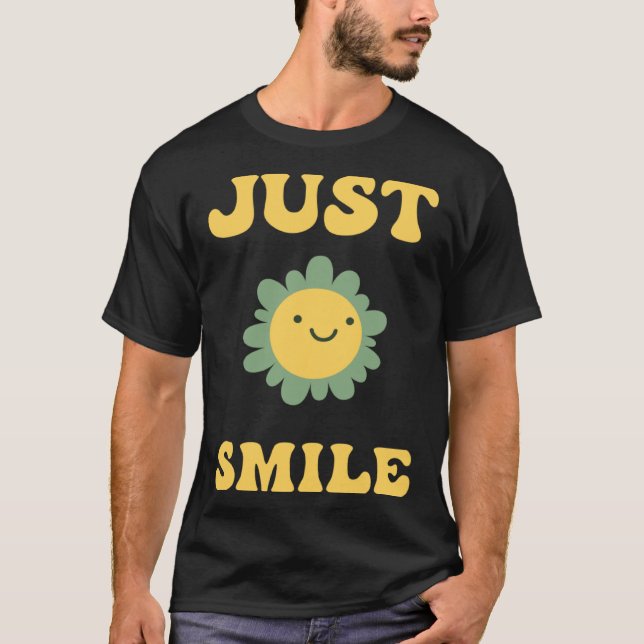 Camiseta Just Smile Flower (Frente)