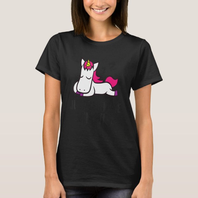 Camiseta Just Ten More Minutes Tired Sleeping Unicorn Pajam (Frente)