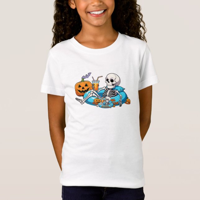 Camiseta Just Waiting for Halloween – Funny Spooky (Frente)