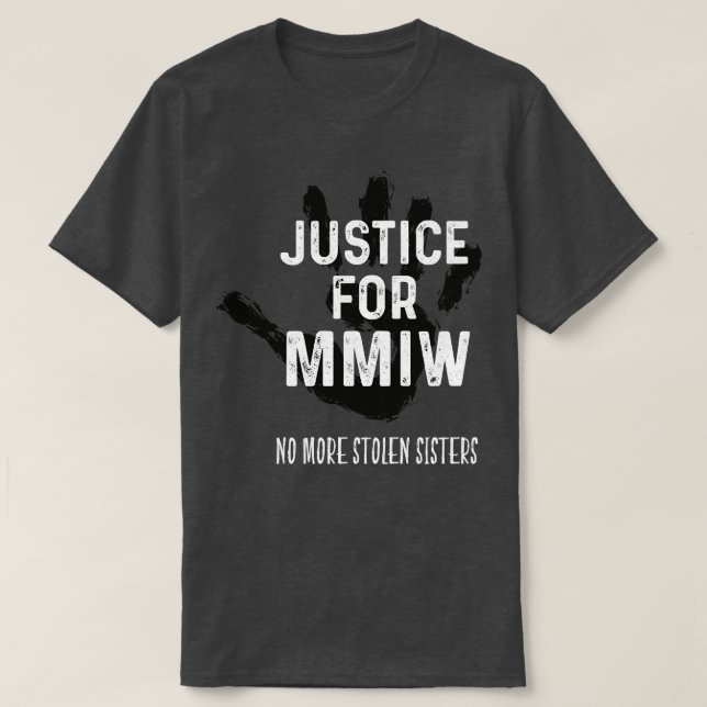 Camiseta Justiça Para Irmãs Roubadas Eu Visto Vermelho Para (Frente do Design)