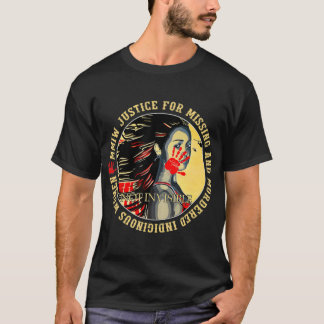 Camiseta Justiça para MMIW Indígenas Assassinado Ausente