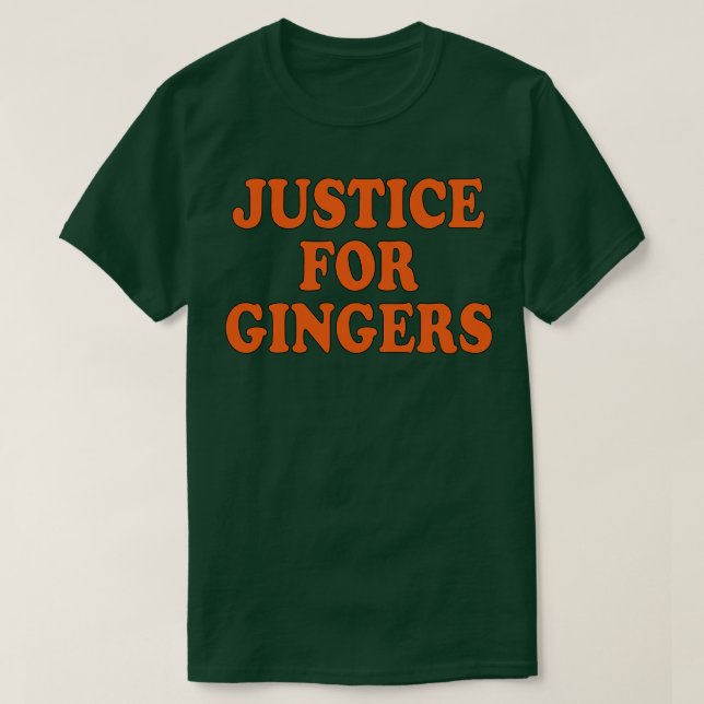 Camiseta justiça para os gingers (Frente do Design)