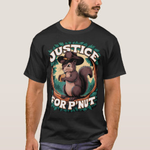 Camiseta Justiça Para P'Nut - Amendoim Bonito O Esquilo Cow