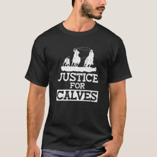Camiseta Justiça Para Vitelos Anti-Rodeio Protesto
