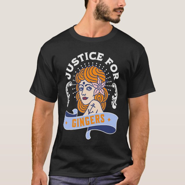 Camiseta Justice For Gingers  Redhead Pride (Frente)