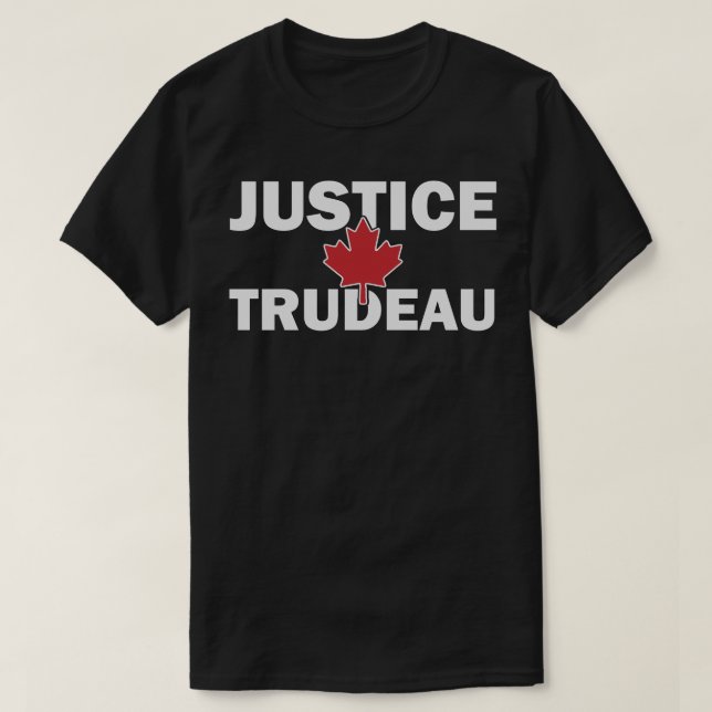 Camiseta Justice Trudeau Canada Justine Trudeau engraçado (Frente do Design)