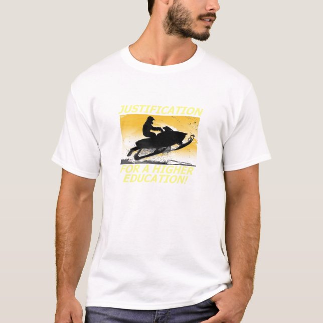 Camiseta Justificação para um Snowmobile T do ensino (Frente)