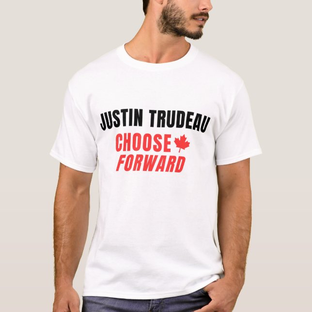 Camiseta justin trudeau ESCOLHA A FRENTE 2025 (Frente)