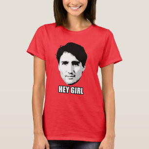 Camiseta Justin Trudeau - "Hey menina "