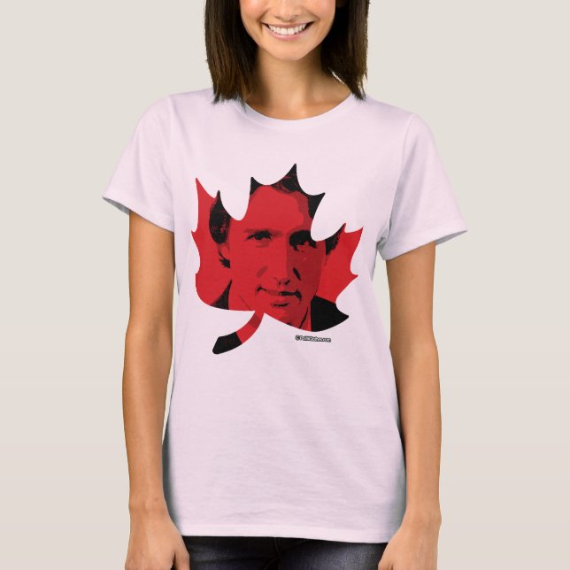 Camiseta Justin Trudeau Maple Leaf (Frente)