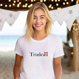 Camiseta Justin Trudeau Oficial Canadense Flag Light-Color