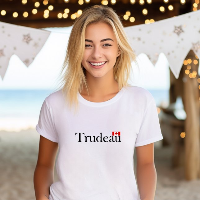 Camiseta Justin Trudeau Oficial Canadense Flag Light-Color (Criador carregado)