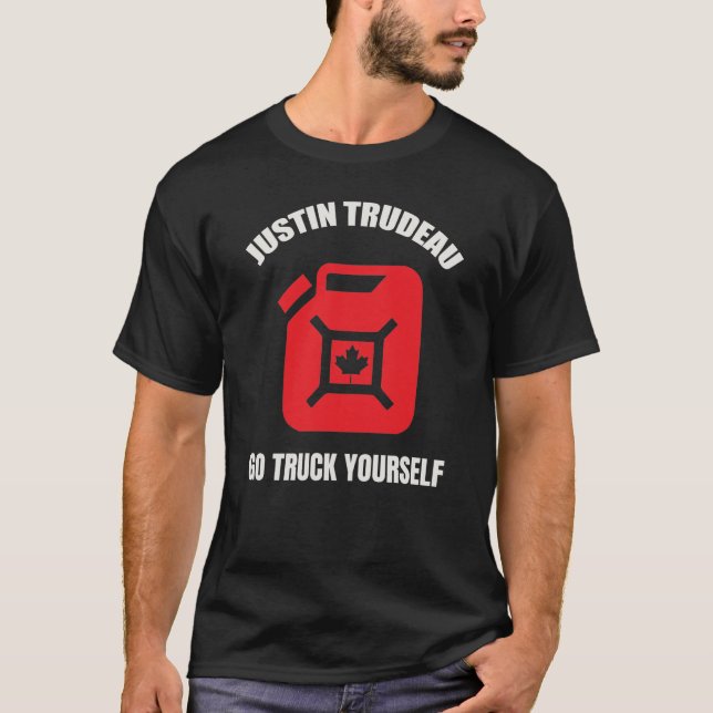 Camiseta Justin Trudeau Vá Caminhar - Caminhoneiro de Apoio (Frente)