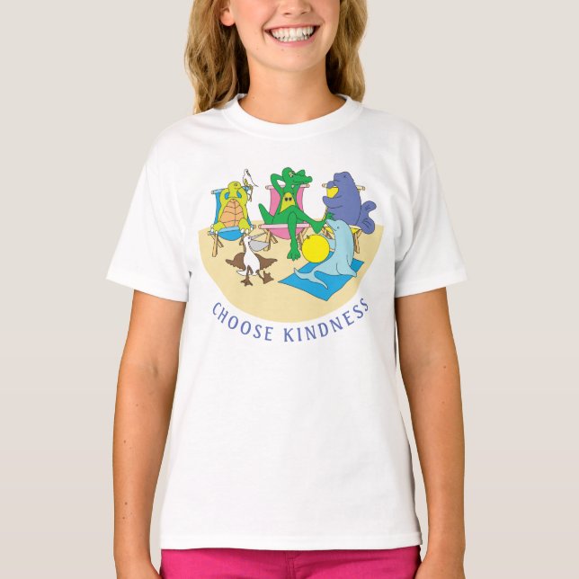 Camiseta Juvenil Animais da Praia (Frente)