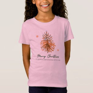 Camiseta Juvenil de Natal Rosa 