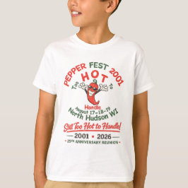 Camiseta Juvenil do 25º Aniversário do Pepper Fest
