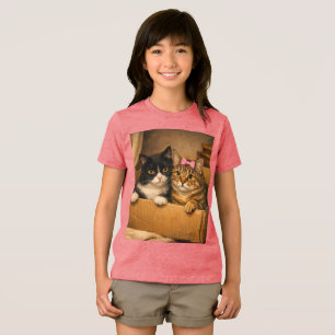 Camiseta Juvenil Tri‑Blend Warm Moments Cats in a 