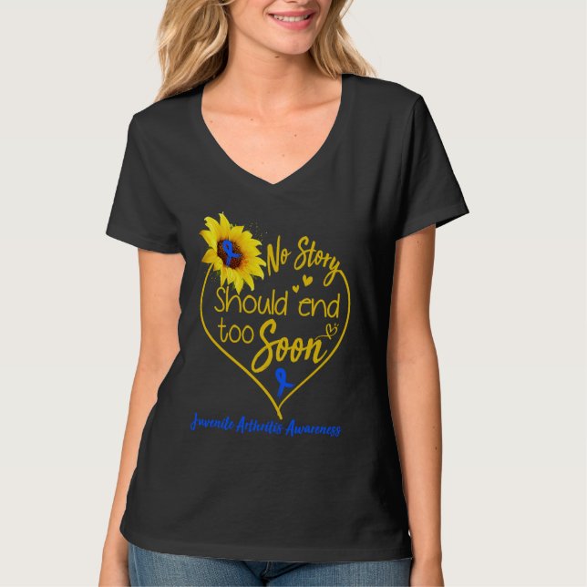 Camiseta Juvenile Arthritis Awareness No Story Should End T (Frente)