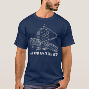 Camiseta JWST Blueprint do Telescópio Espacial James Webb