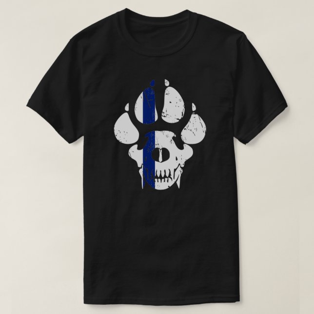 Camiseta K9 Cachorro - Linha Azul (Frente do Design)