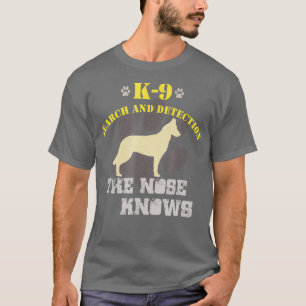 Camiseta K9 Detecção de    CachorroMalinois Shepherd Belg