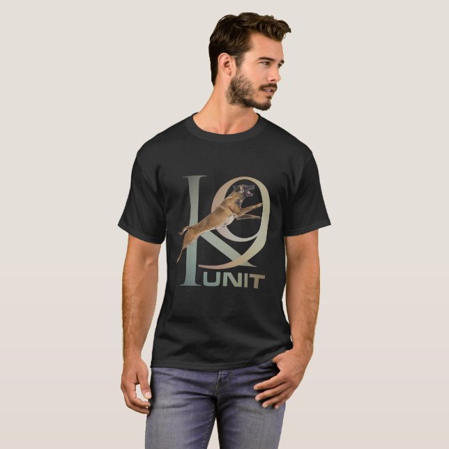 Camiseta K-9 unidade - unidade Malinois do cão de polícia (Frente Completa)
