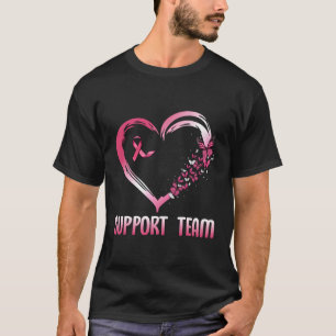 Camiseta K Borboleta O Cancer Da Equipe De Suporte