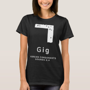 Camiseta K cultura alfabeto coreano Hangul Consonant 15