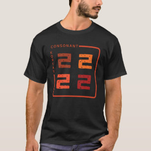 Camiseta K cultura alfabeto coreano Hangul Consonant 27
